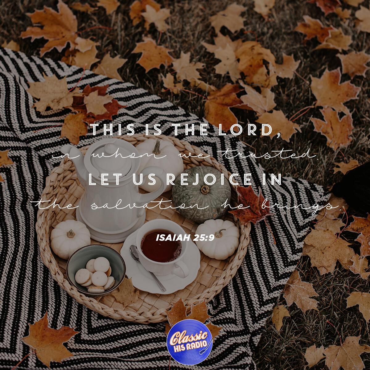 Isaiah 25:9 - Verse of the Day