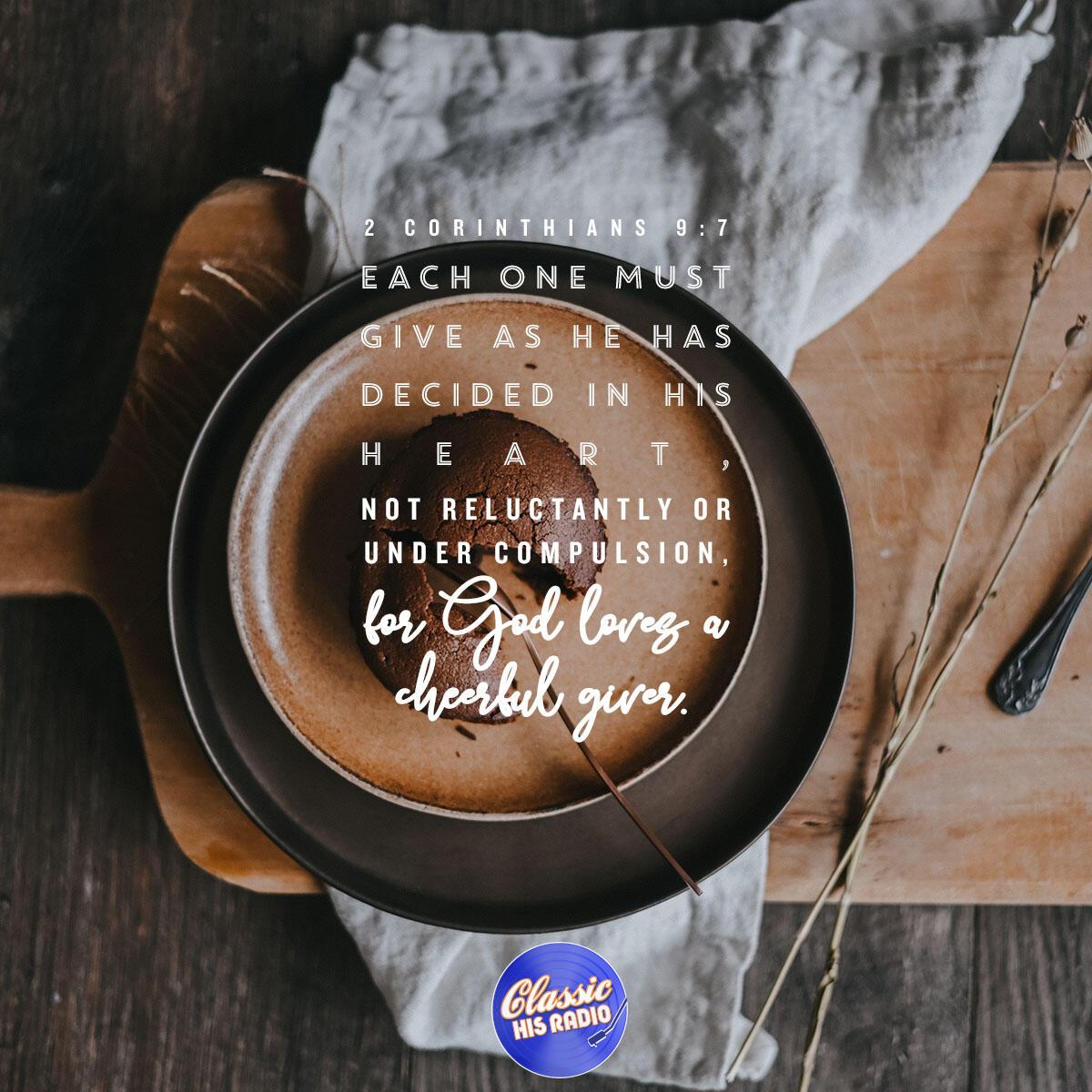 2 Corinthians 9:7 - Verse of the Day