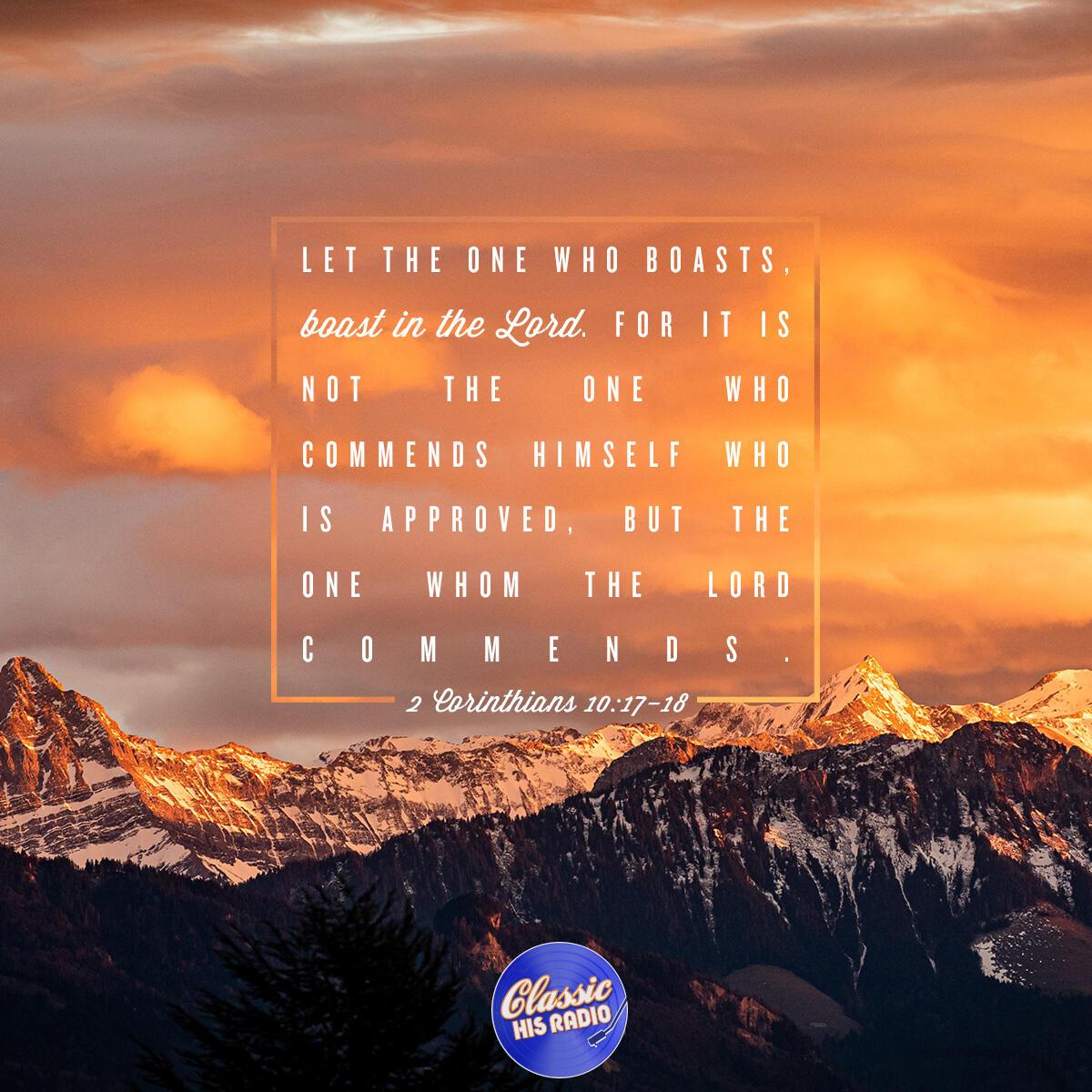 2 Corinthians 10:17-18 - Verse of the Day