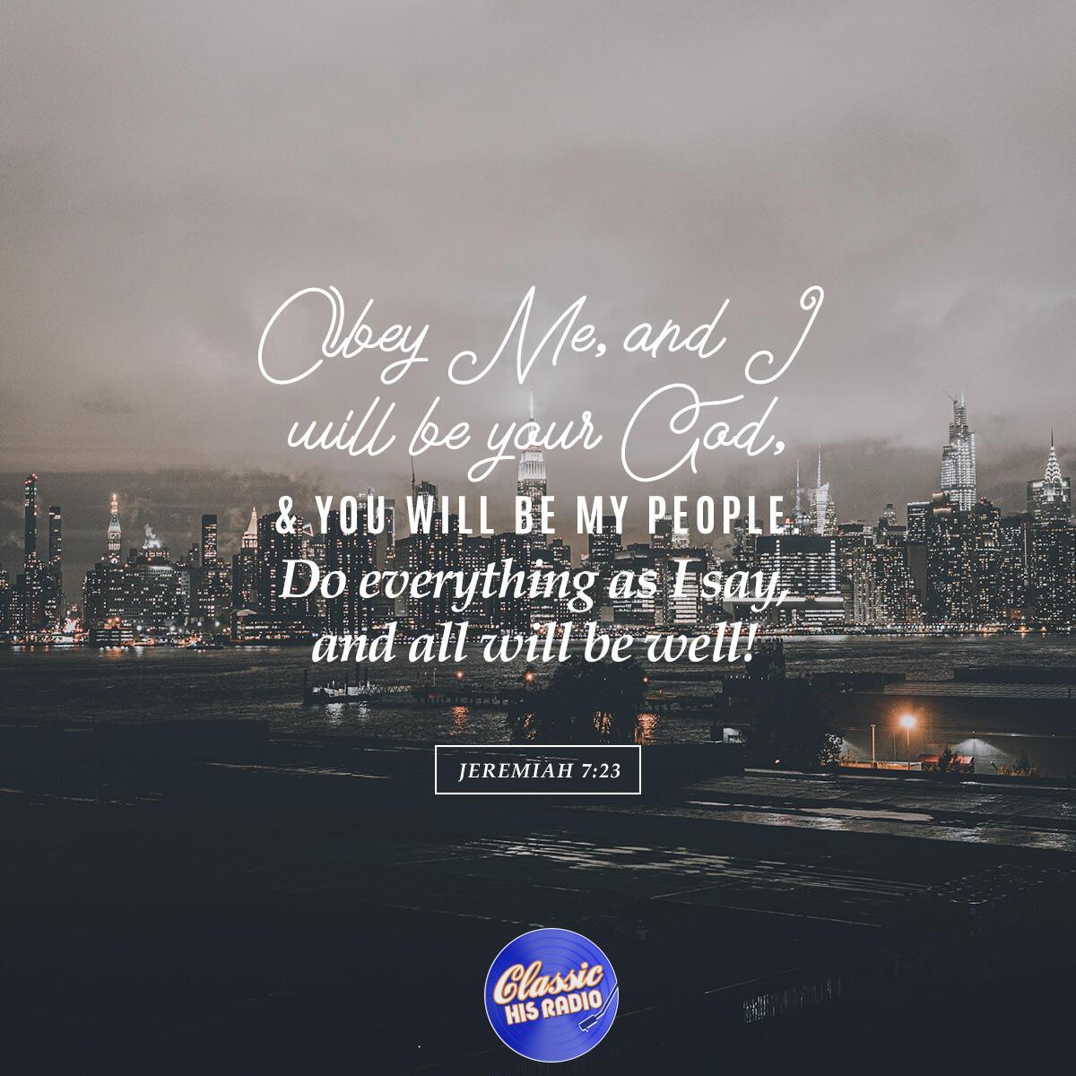 Jeremiah 7:23 - Verse of the Day