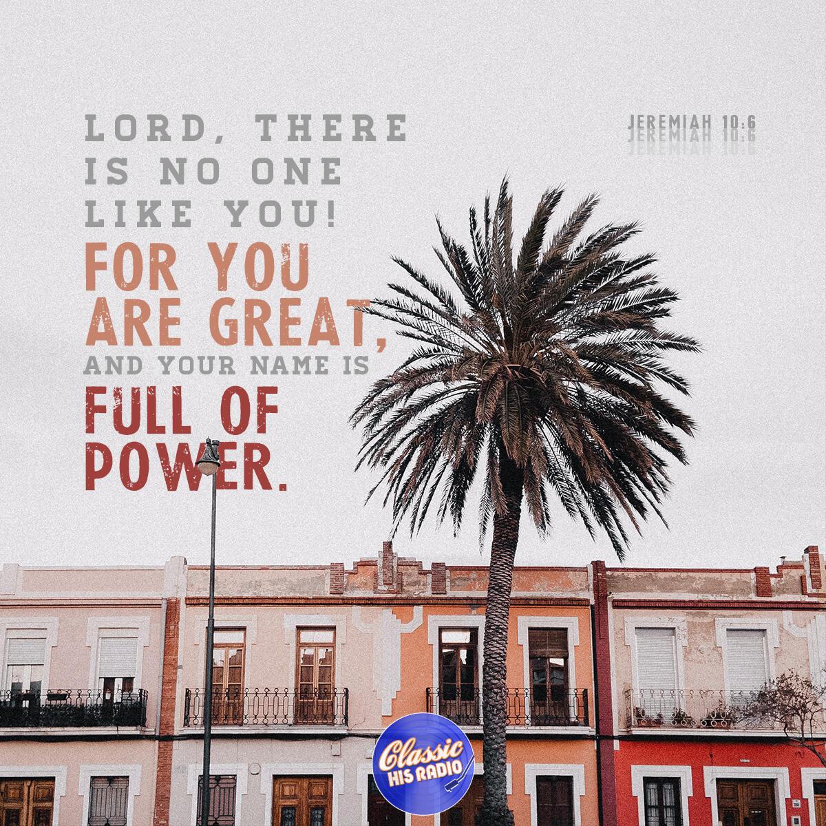 Jeremiah 10:6 - Verse of the Day