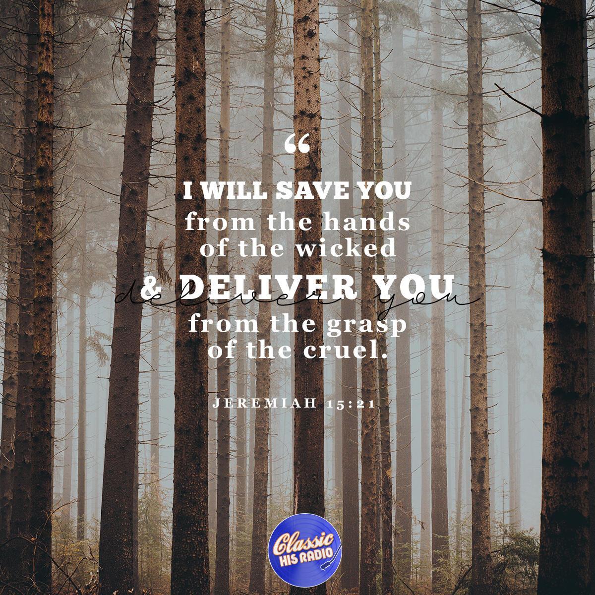 Jeremiah 15:21 - Verse of the Day