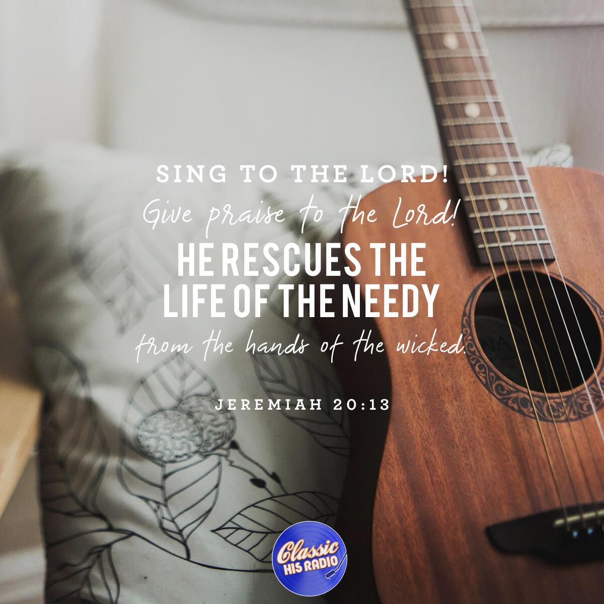 Jeremiah 20:13 - Verse of the Day