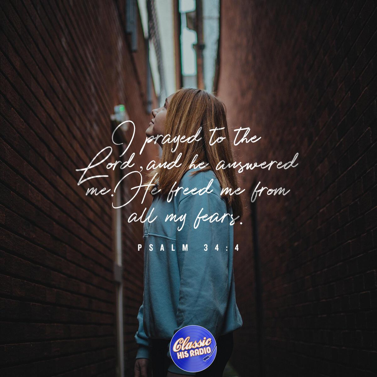 Psalm 34:4 - Verse of the Day