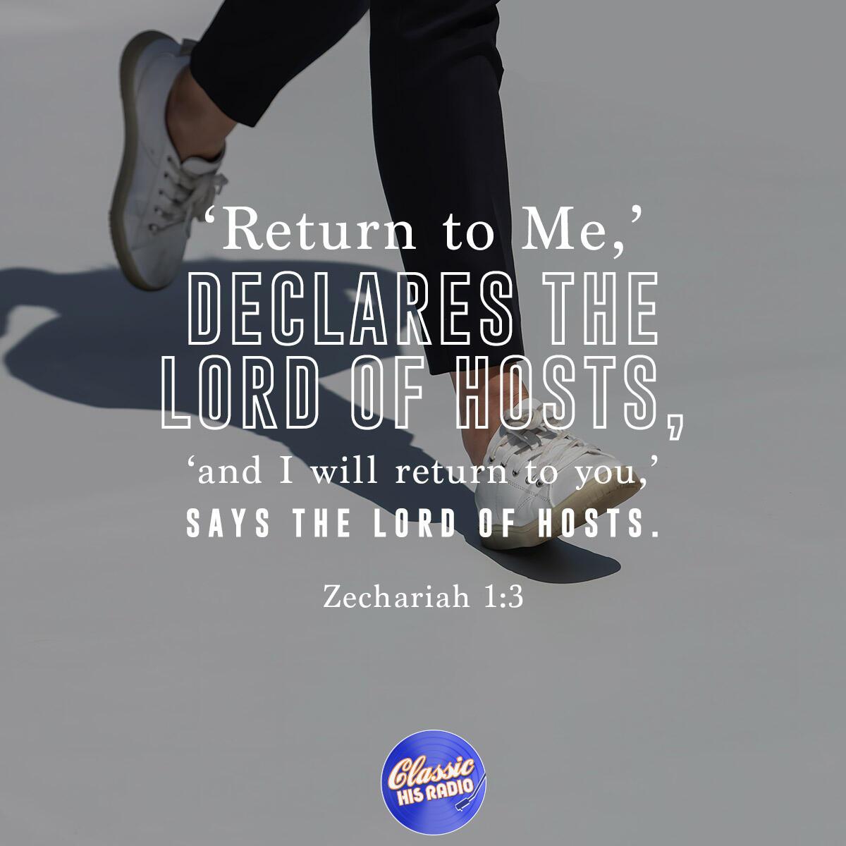 Zechariah 1:3 - Verse of the Day