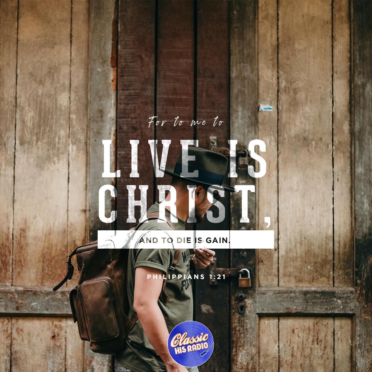 Philippians 1:21 - Verse of the Day