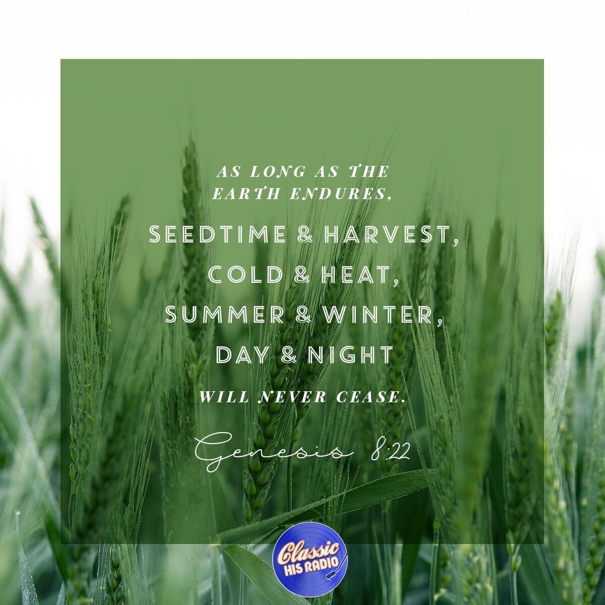 Genesis 8:22 - Verse of the Day