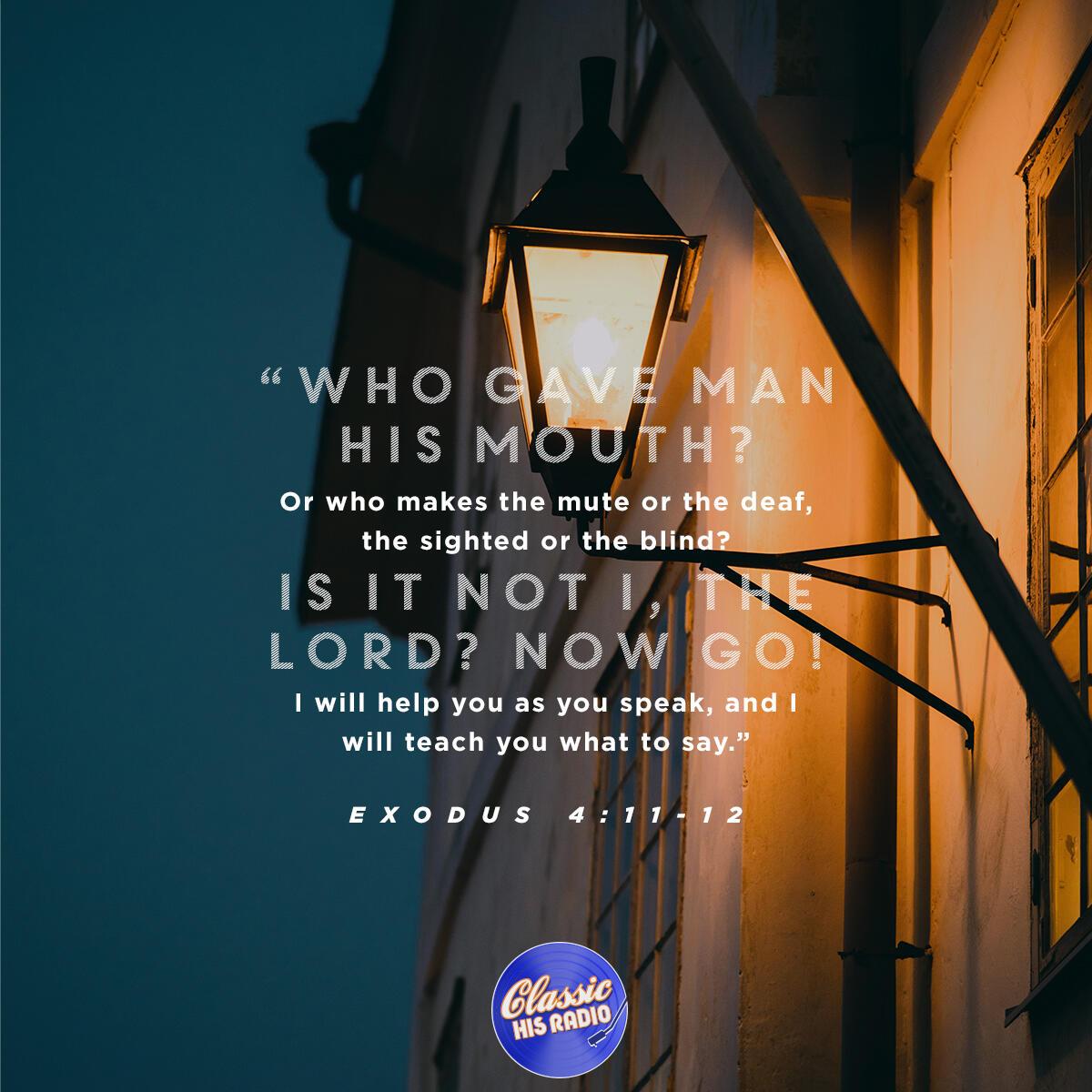 Exodus 4:11-12 - Verse of the Day