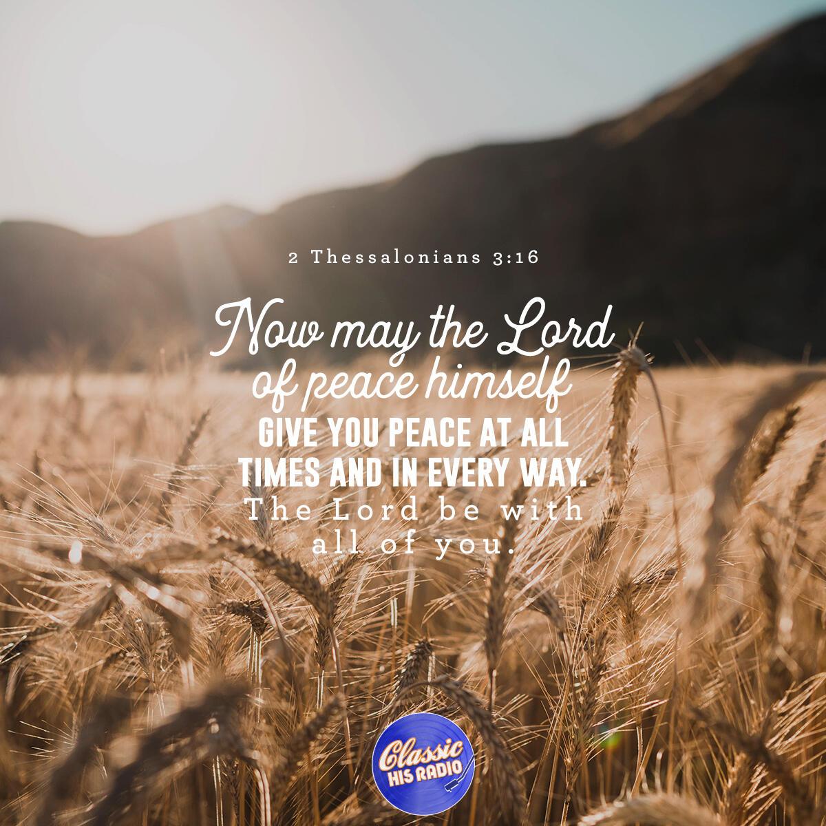 2 Thessalonians 3:16 - Verse of the Day