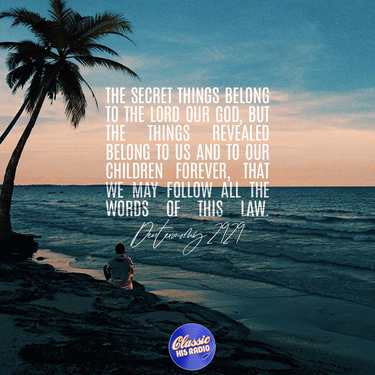 Deuteronomy 29:29 - Verse of the Day