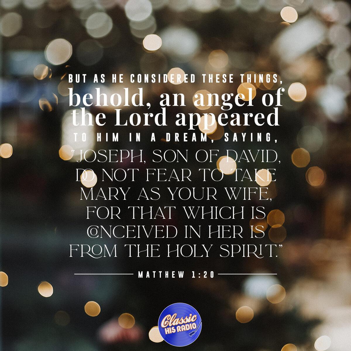 Matthew 1:20 - Verse of the Day