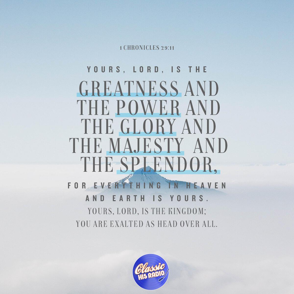 1 Chronicles 29:11 - Verse of the Day