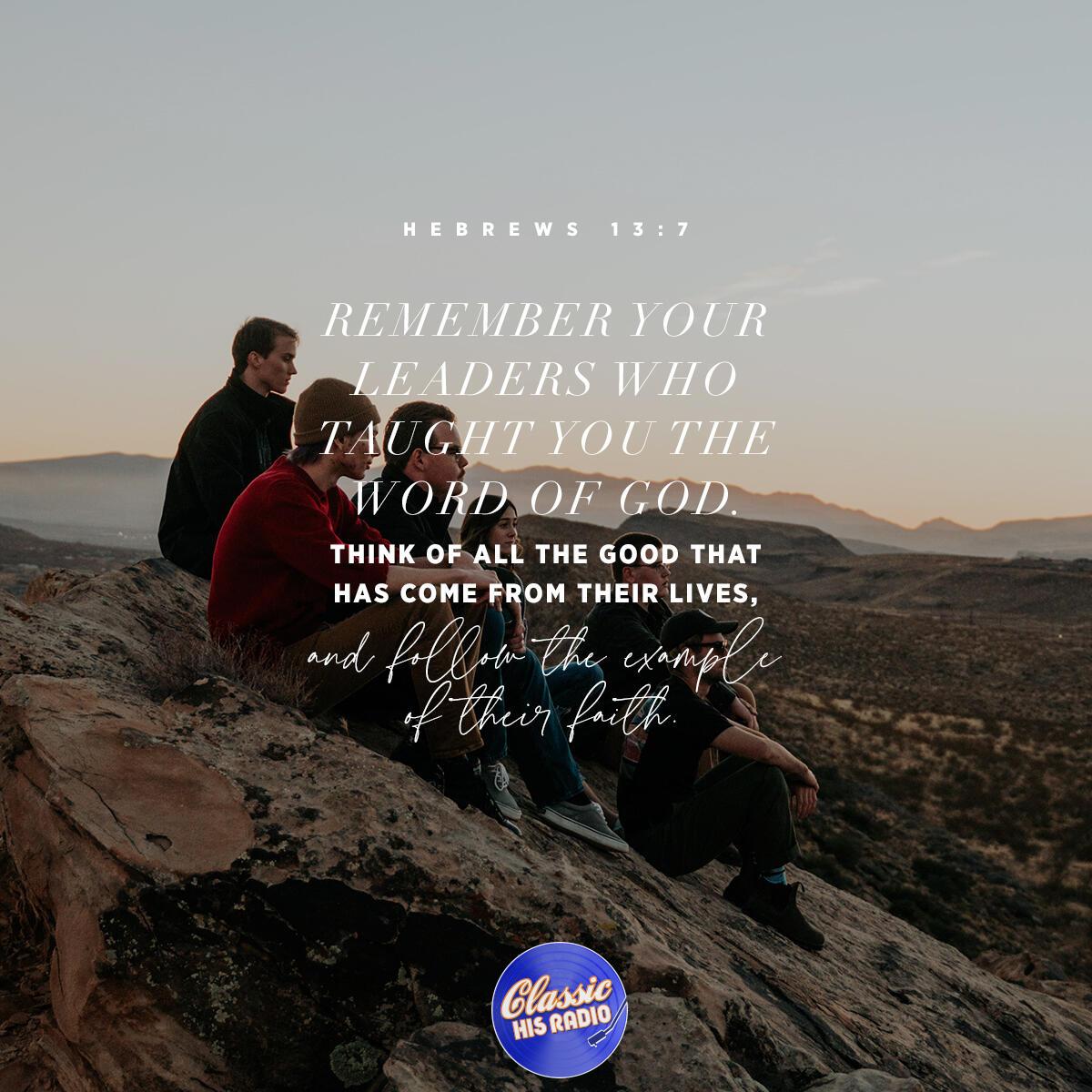 Hebrews 13:7 - Verse of the Day