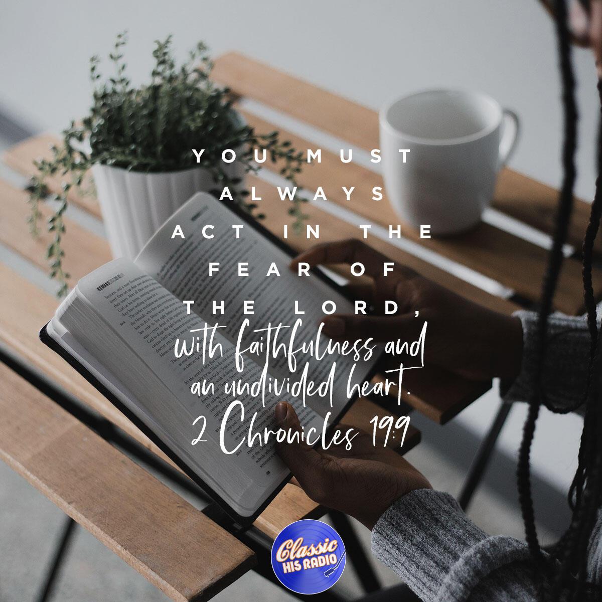 2 Chronicles 19:9 - Verse of the Day