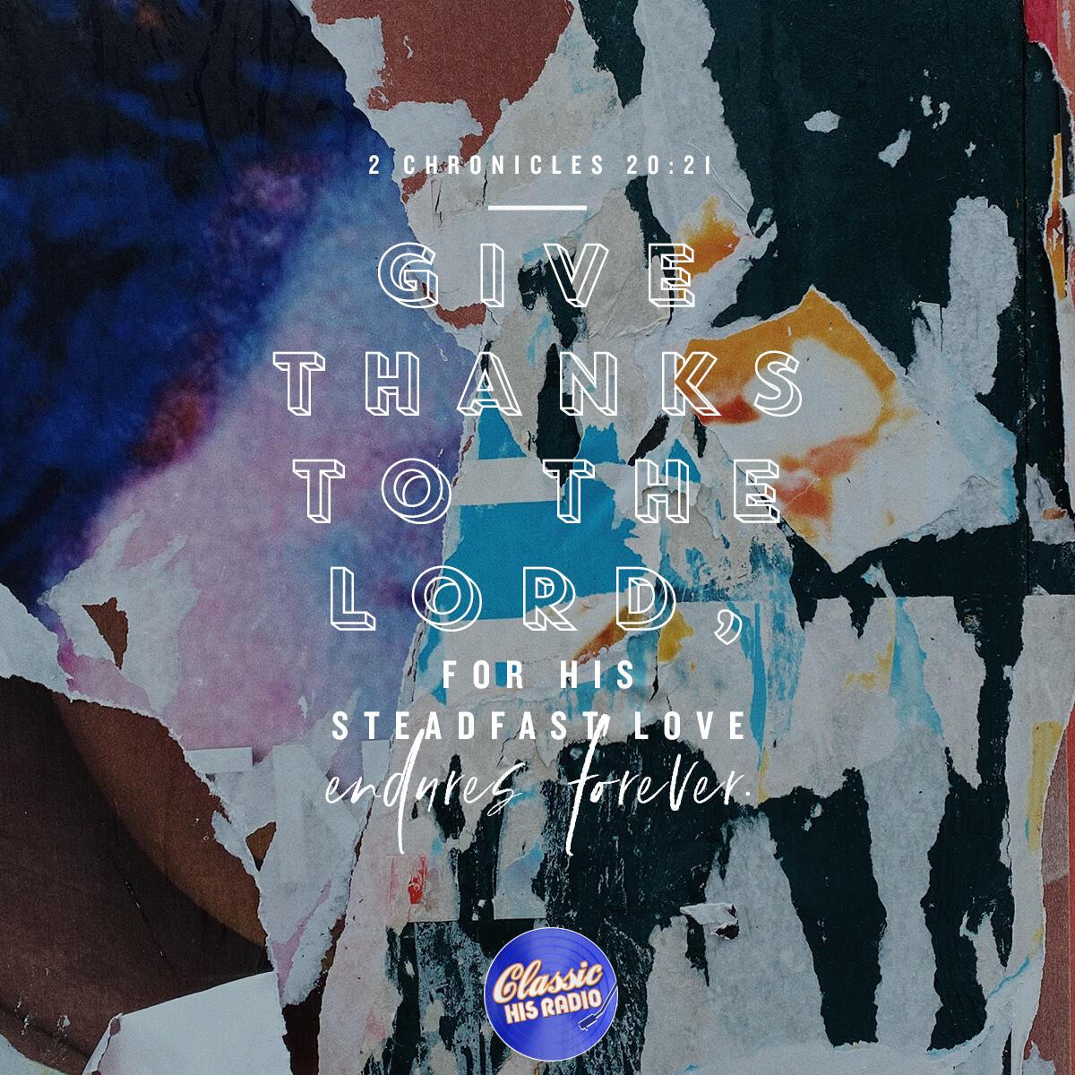 2 Chronicles 20:21 - Verse of the Day