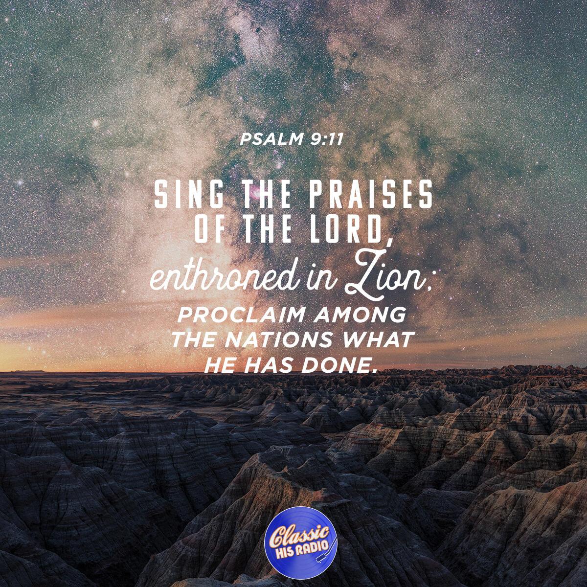 Psalm 9:11 - Verse of the Day