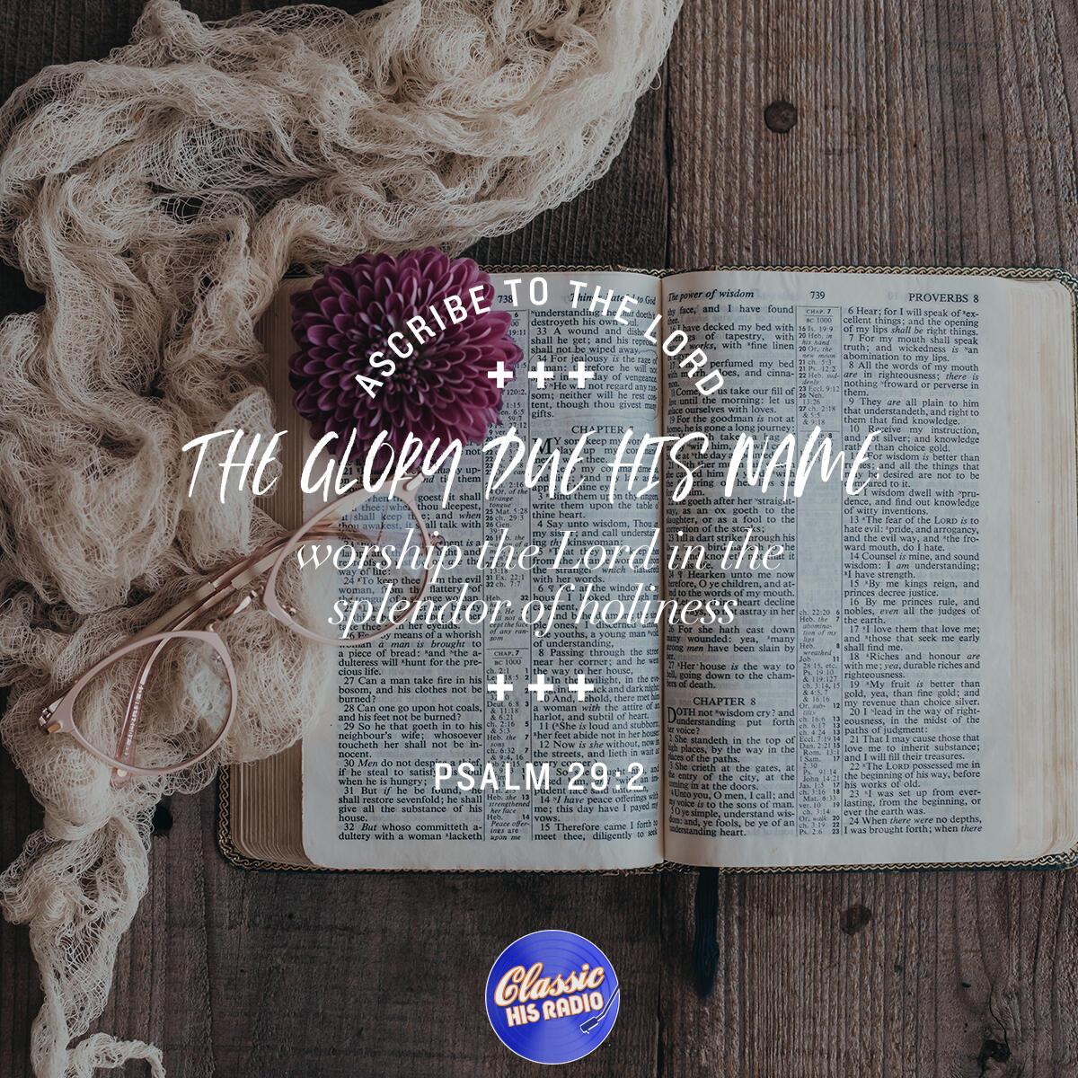 Psalm 29:2 - Verse of the Day