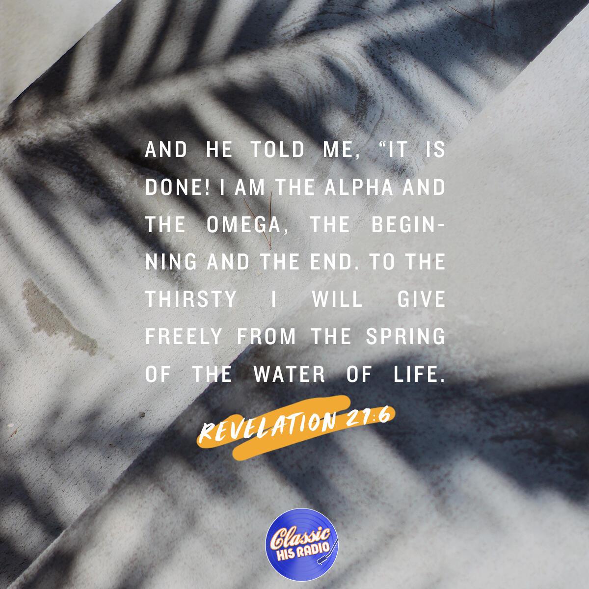 Revelation 21:6 - Verse of the Day