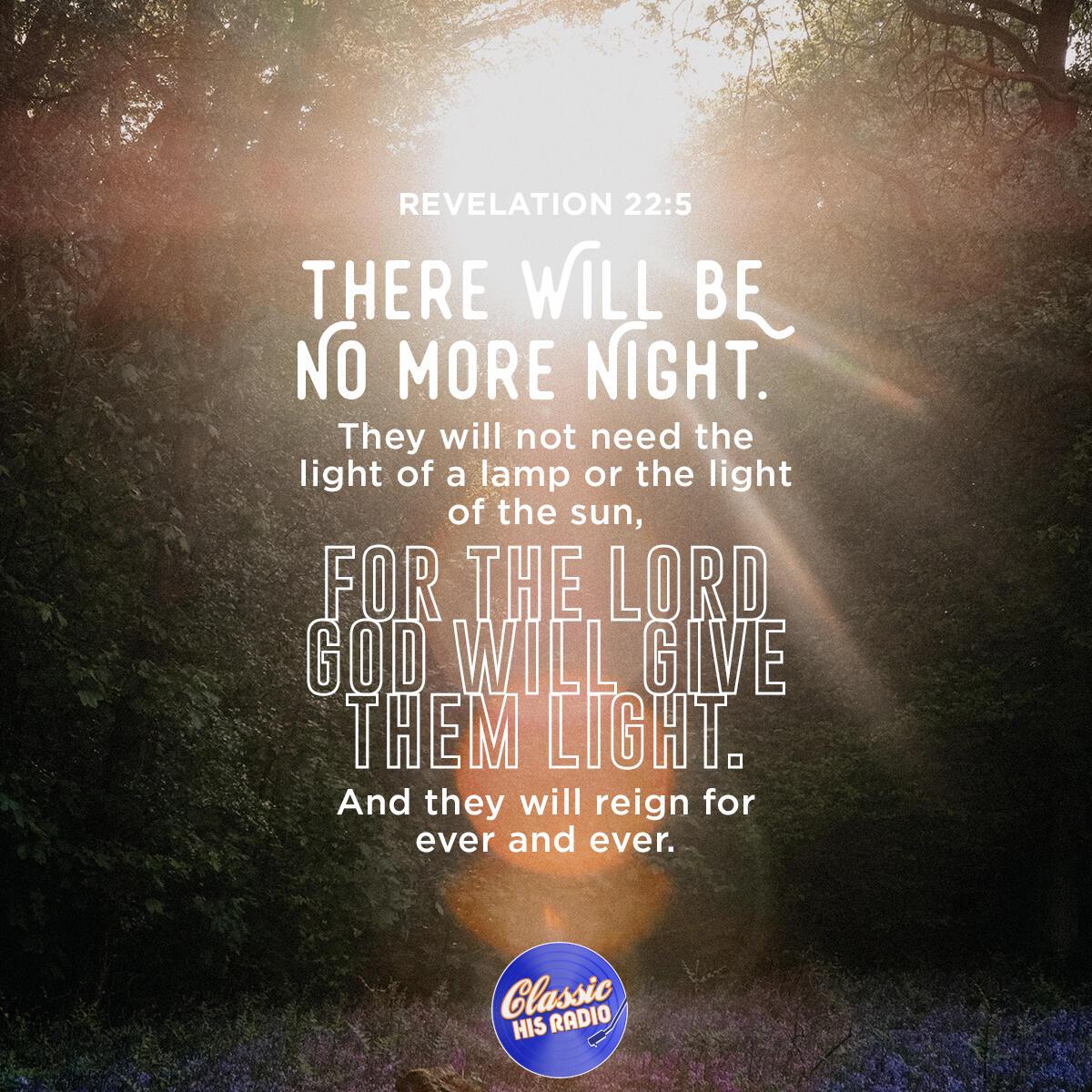 Revelation 22:5 - Verse of the Day