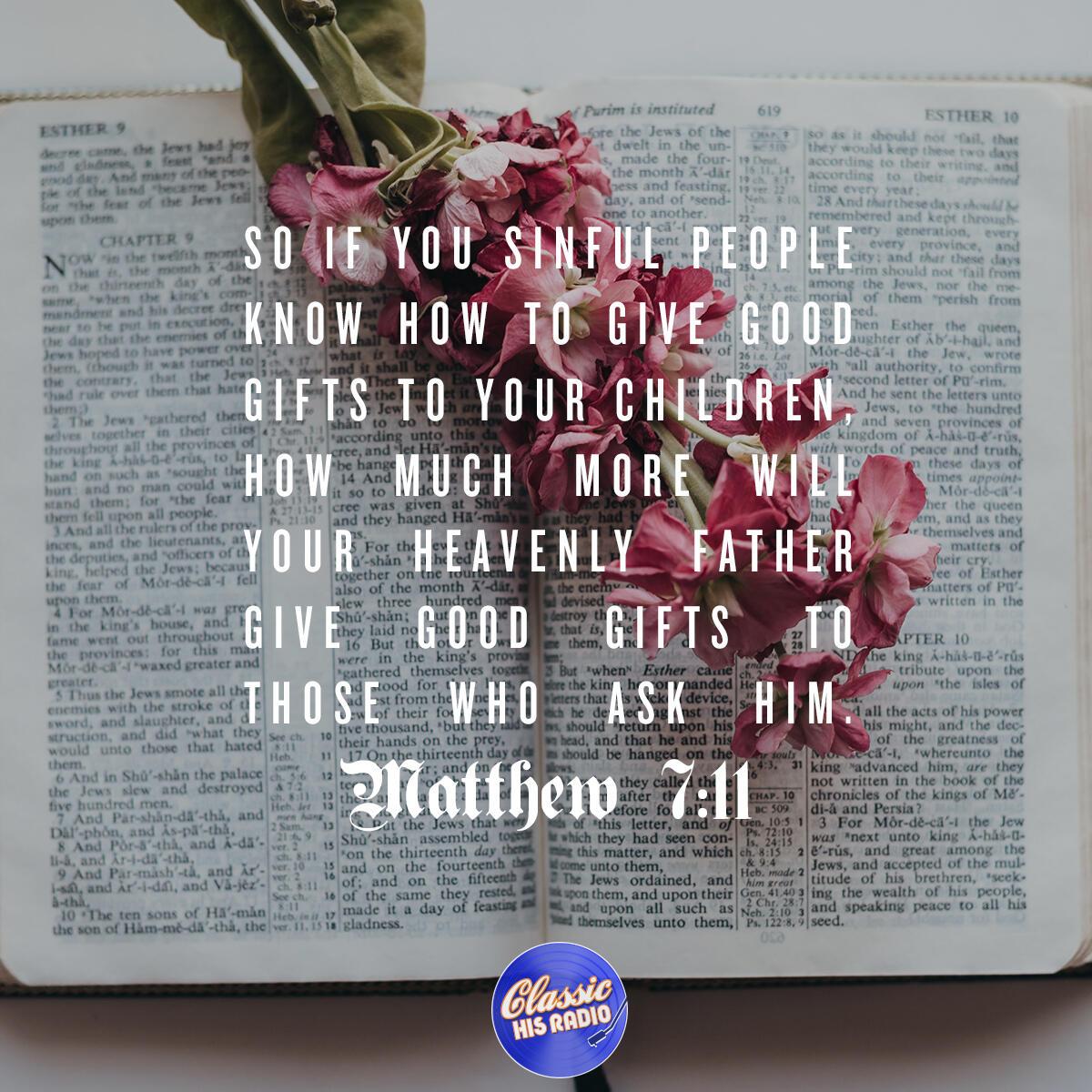 Matthew 7:11 - Verse of the Day