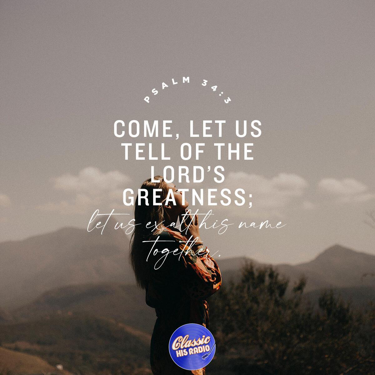 Psalm 34:3 - Verse of the Day