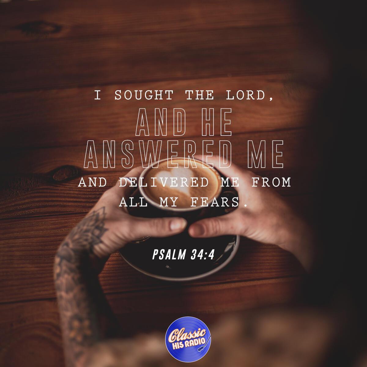 Psalm 34:4 - Verse of the Day