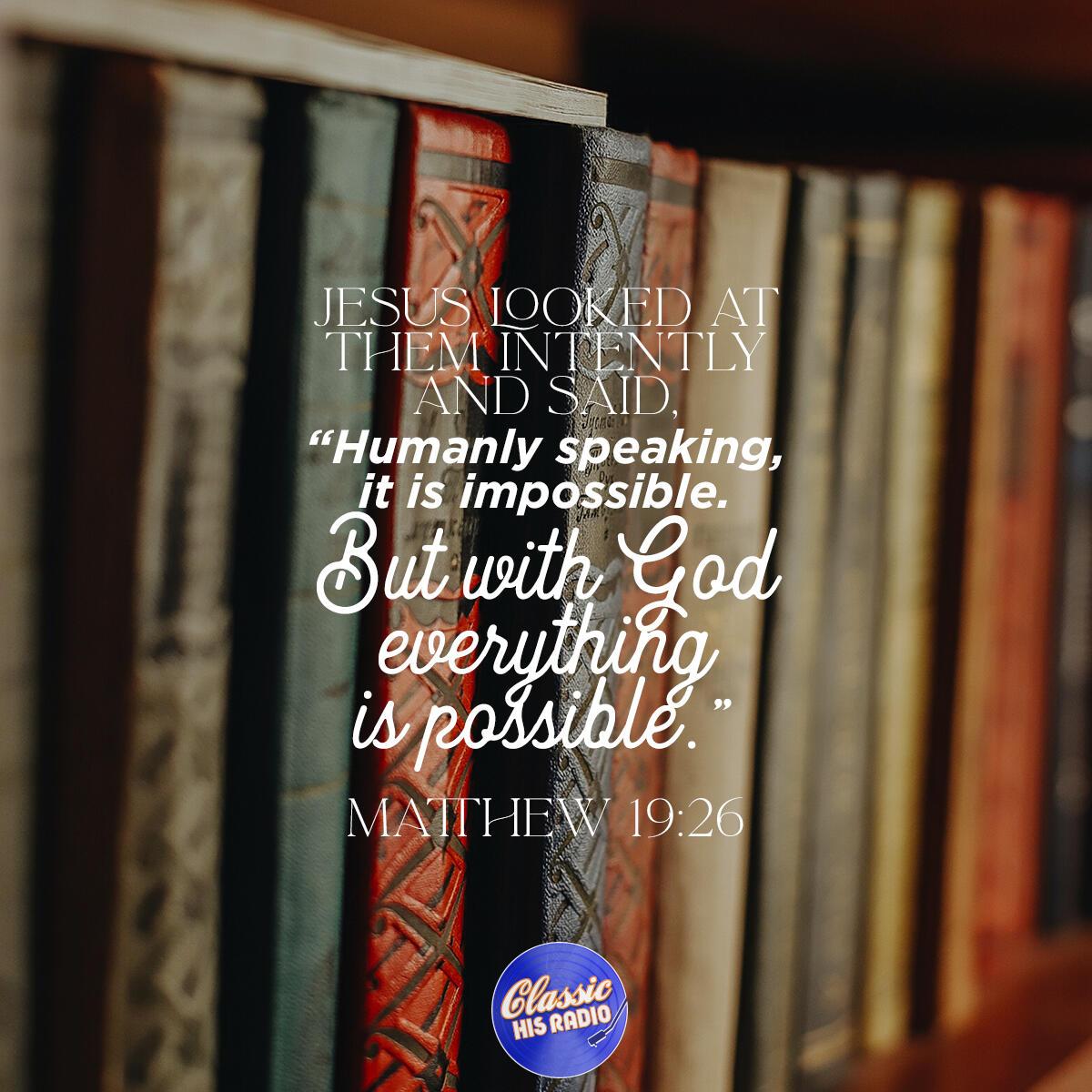 Matthew 19:26 - Verse of the Day