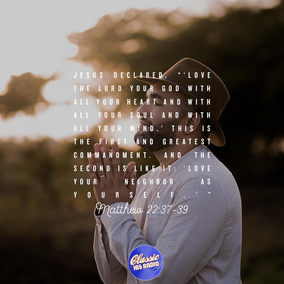Matthew 22:37-39 - Verse of the Day