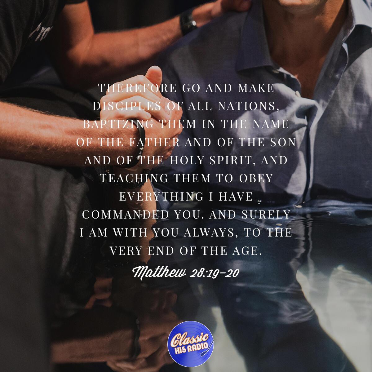 Matthew 28:19-20 - Verse of the Day