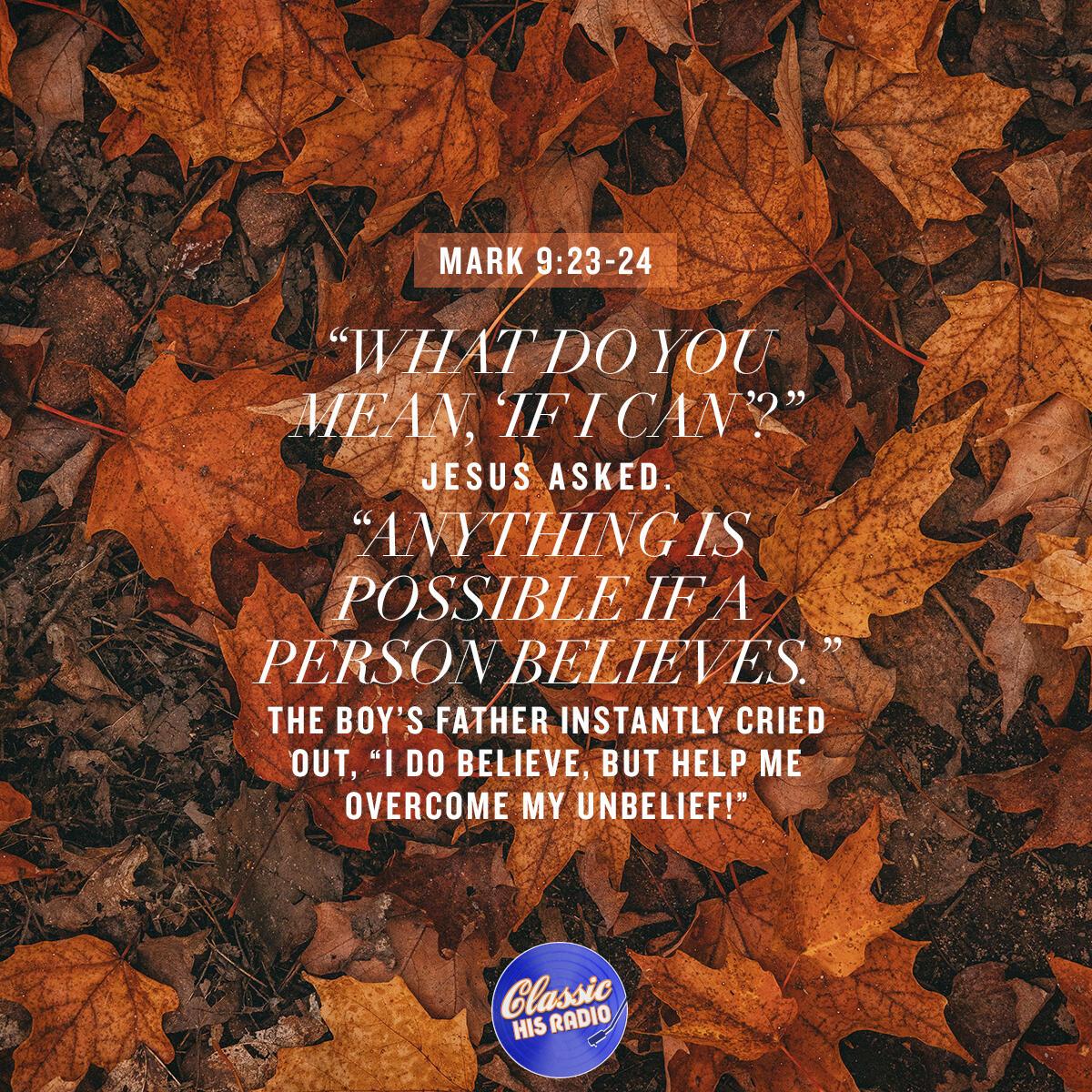 Mark 9:23-24 - Verse of the Day