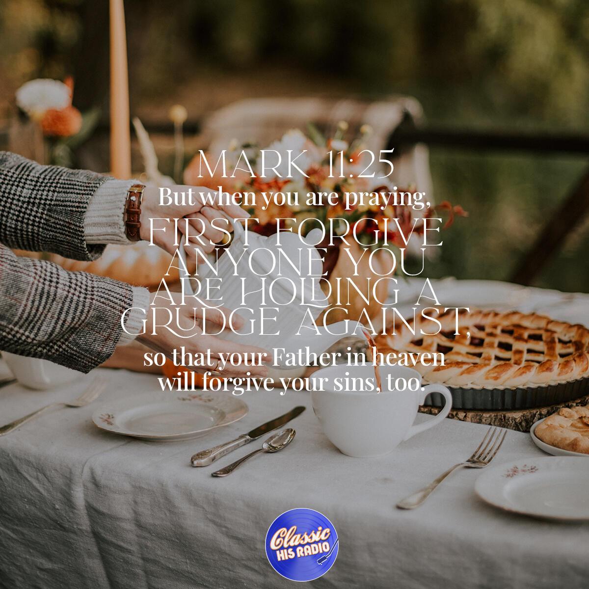 Mark 11:25 - Verse of the Day