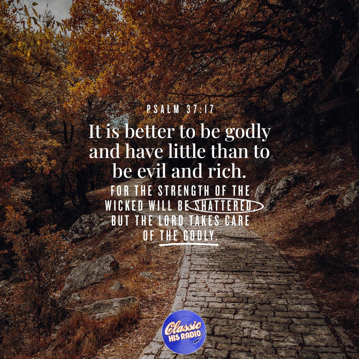 Psalm 37:17 . - Verse of the Day