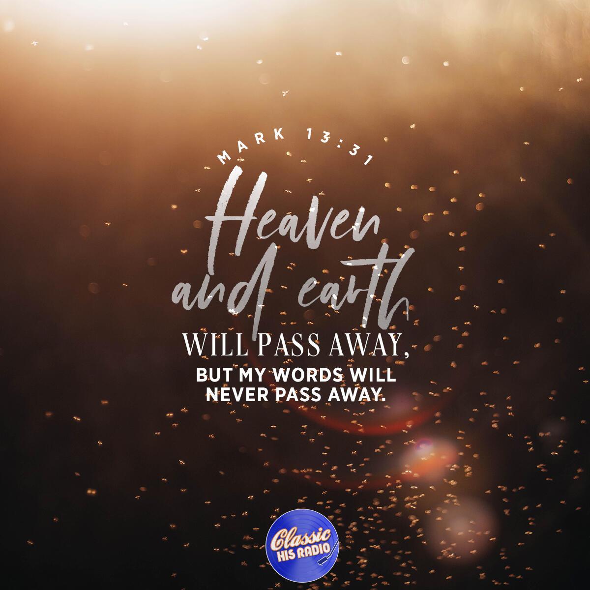 Mark 13:31 - Verse of the Day