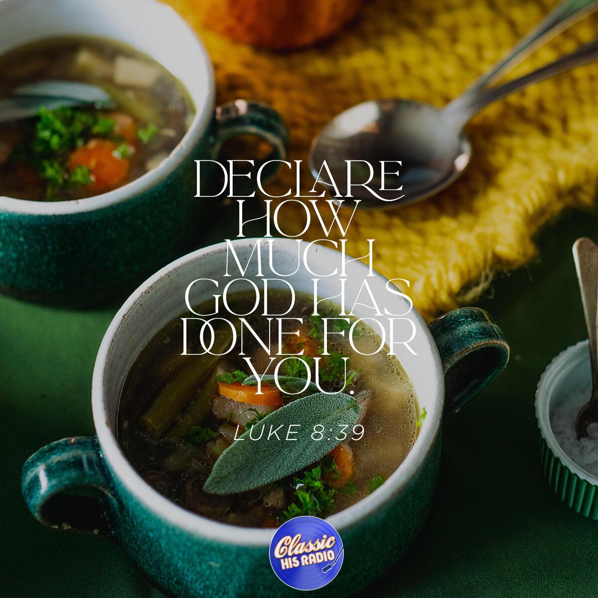 Luke 8:39 - Verse of the Day