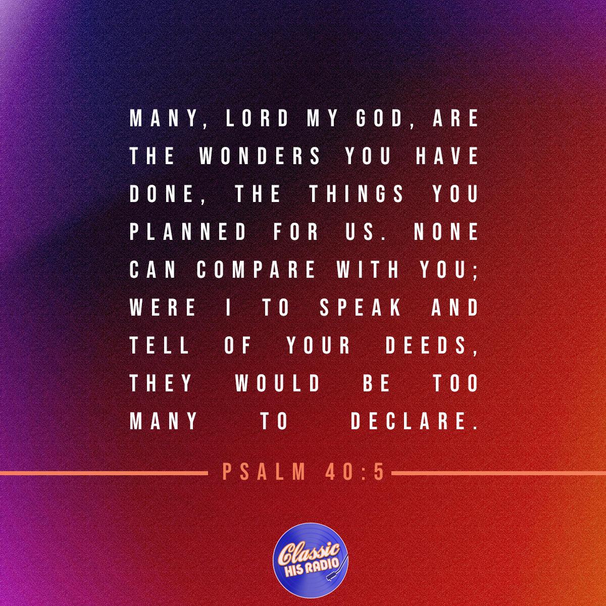 Psalm 40:5 - Verse of the Day