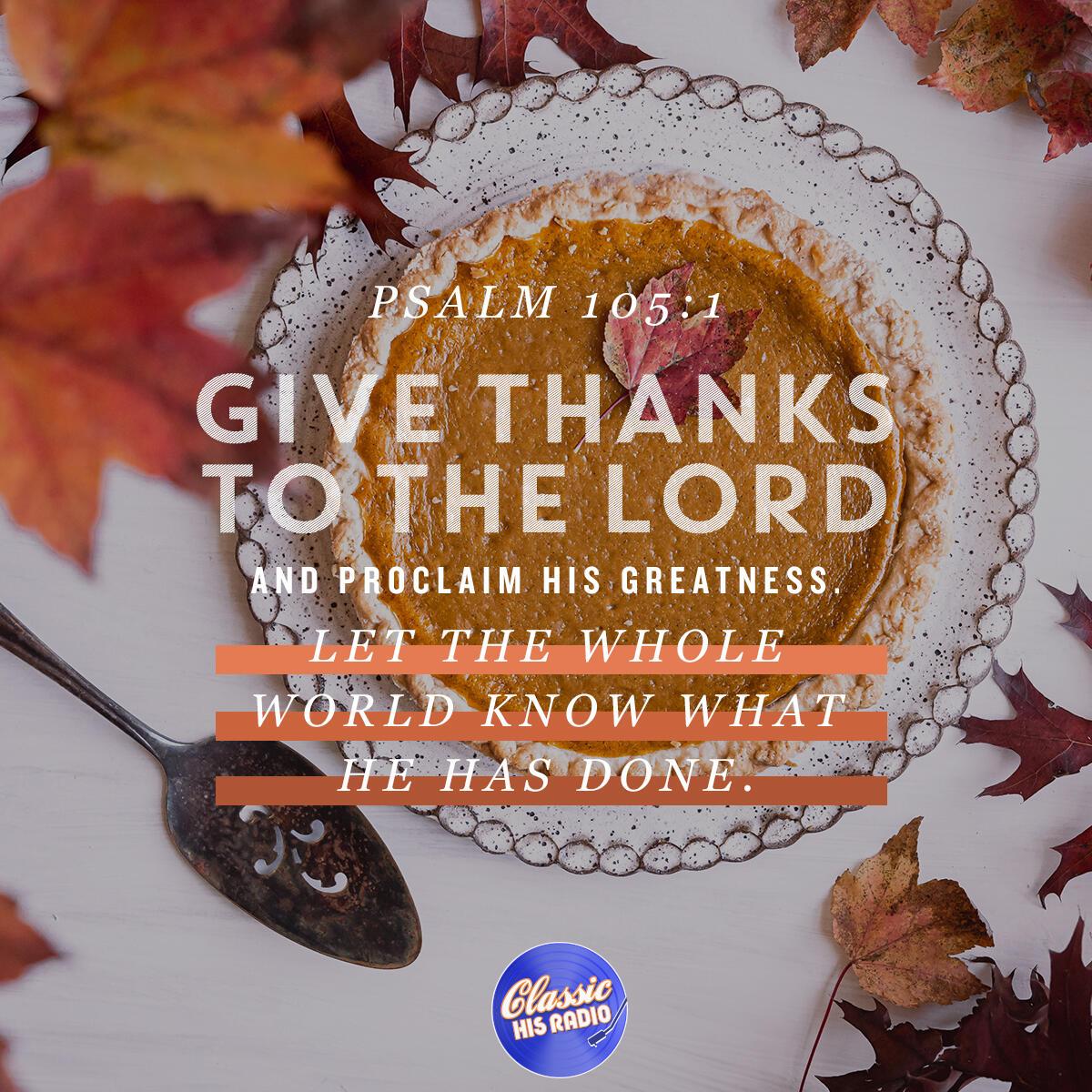 Psalm 105:1 - Verse of the Day