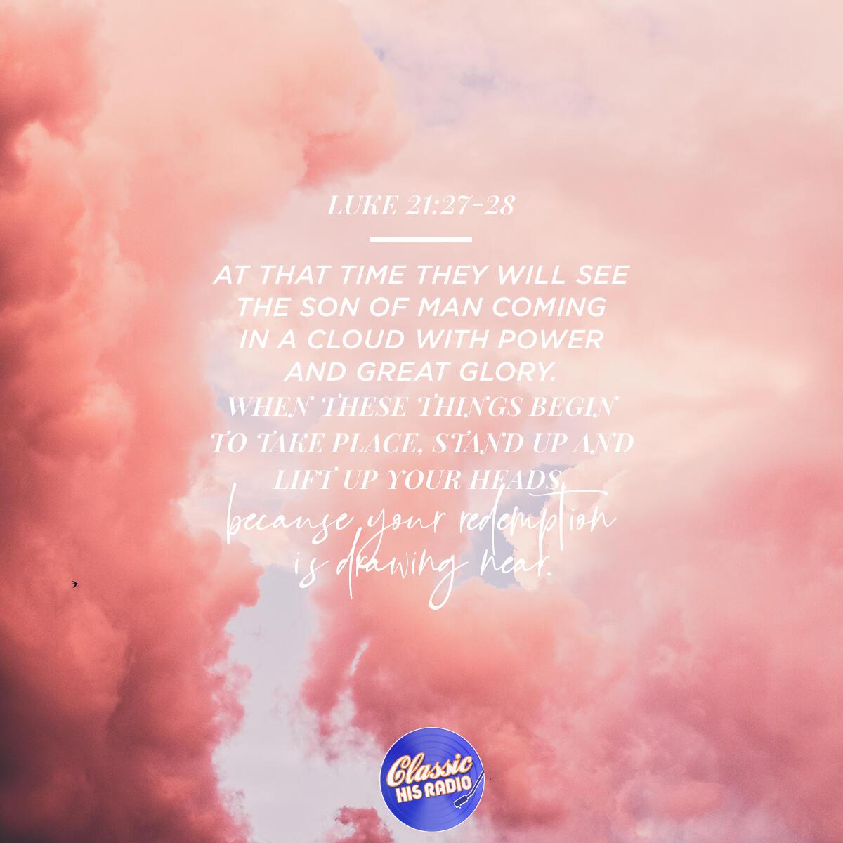Luke 21:27-28 - Verse of the Day