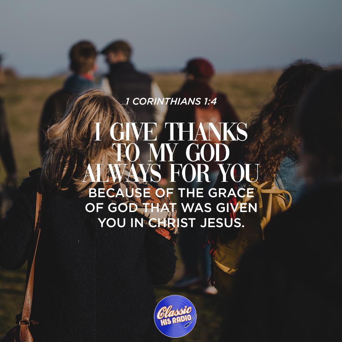 1 Corinthians 1:4 - Verse of the Day