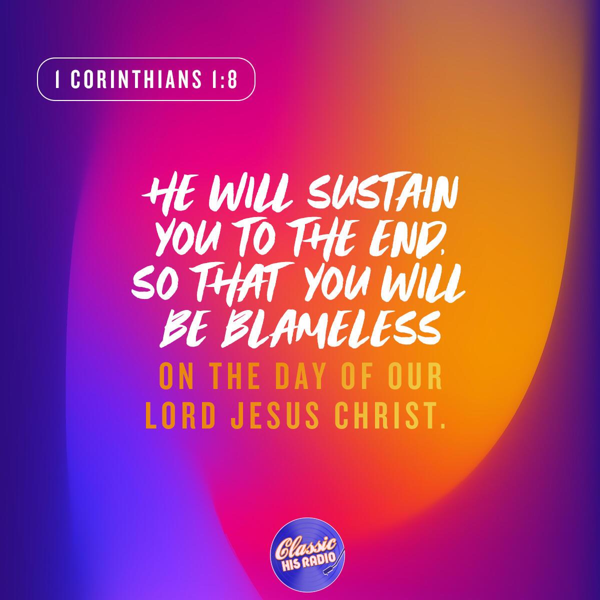 1 Corinthians 1:8 - Verse of the Day