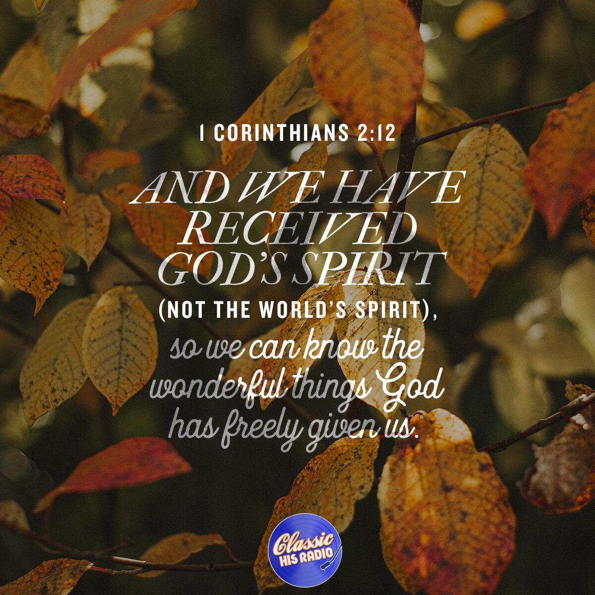 1 Corinthians 2:12 - Verse of the Day