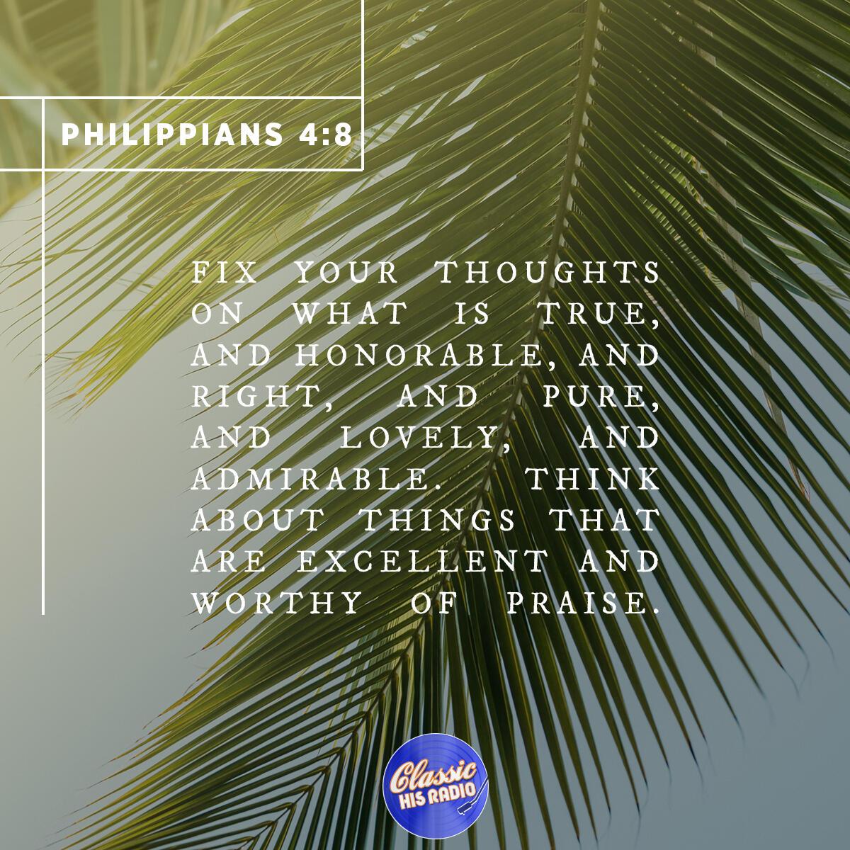 Philippians 4:8 - Verse of the Day