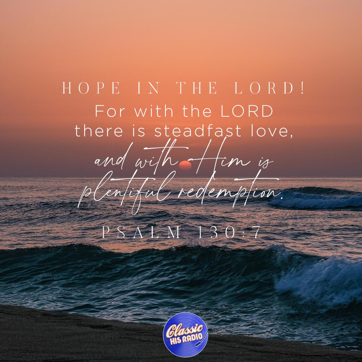 Psalm 130:7 - Verse of the Day
