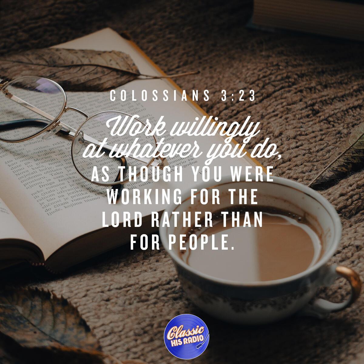 Colossians 3:23 - Verse of the Day