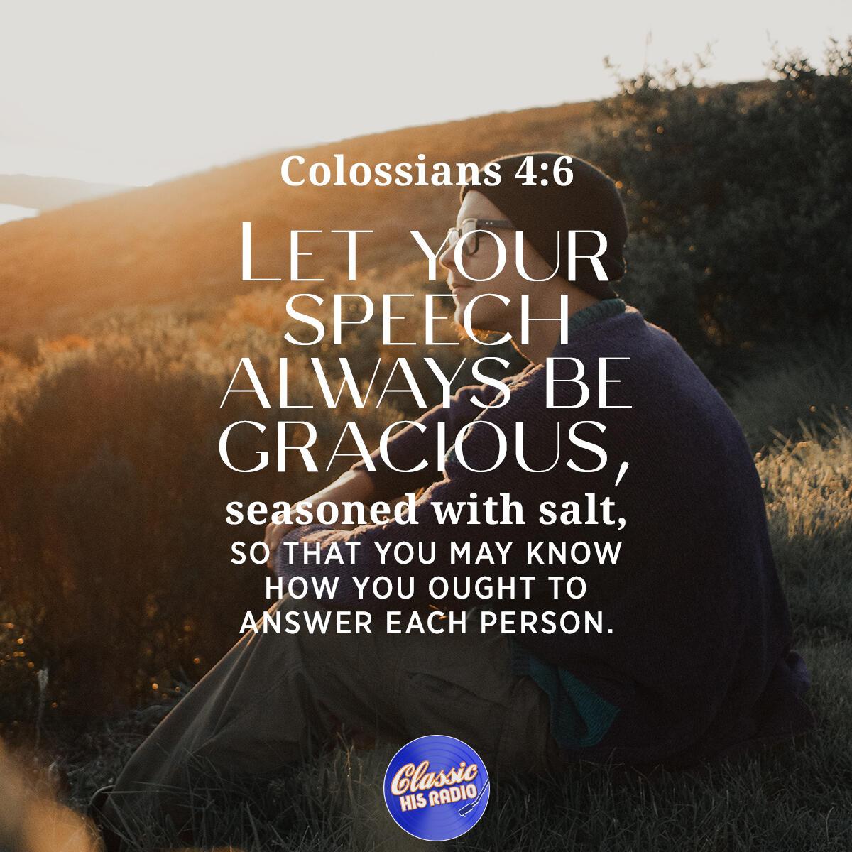 Colossians 4:6 - Verse of the Day