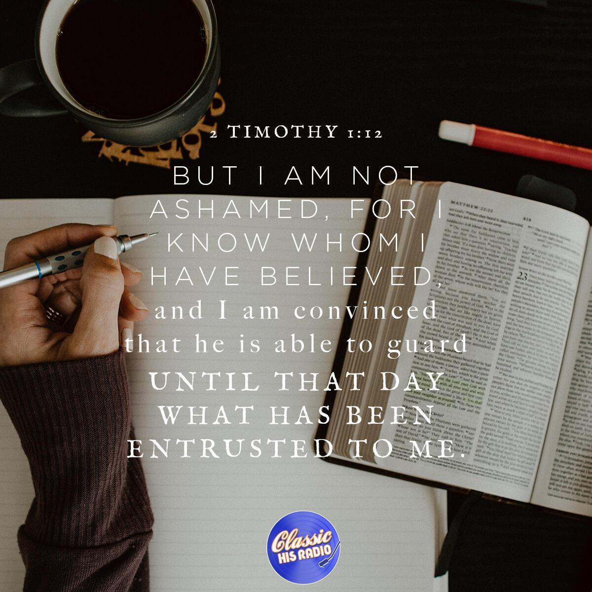 2 Timothy 1:12 - Verse of the Day