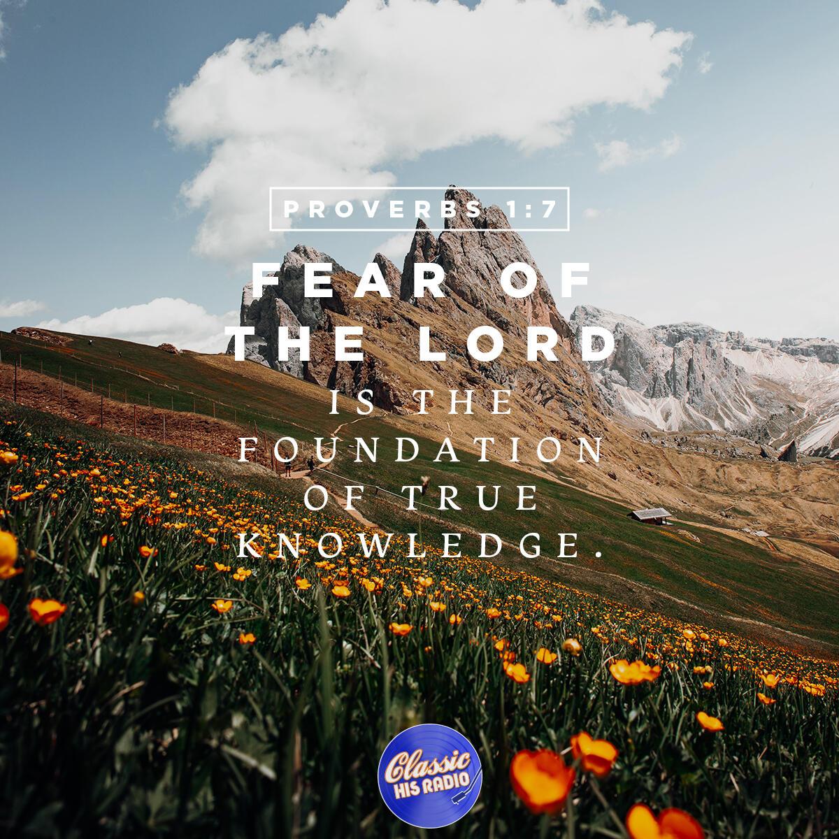 Proverbs 1:7 - Verse of the Day