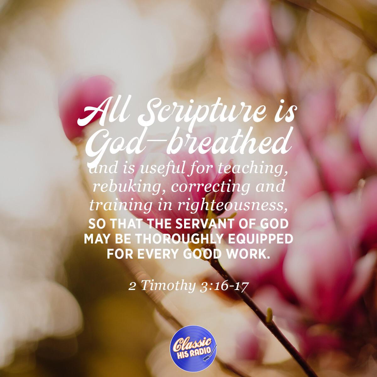 2Timothy 3:16-17 - Verse of the Day