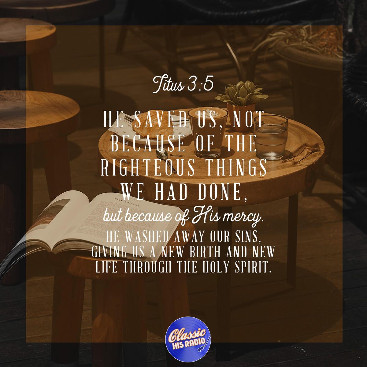 Titus 3:5 - Verse of the Day