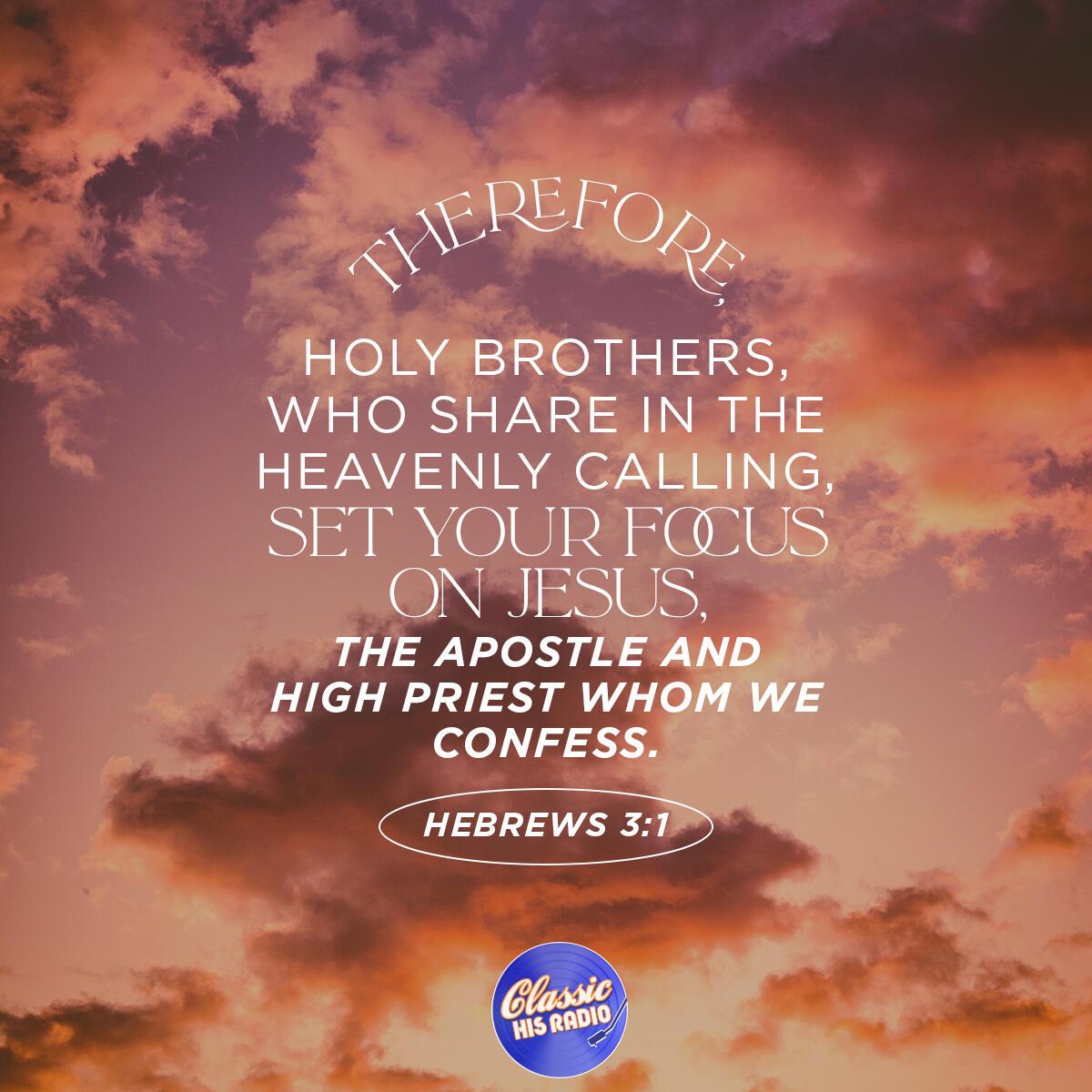 Hebrews 3:1 - Verse of the Day