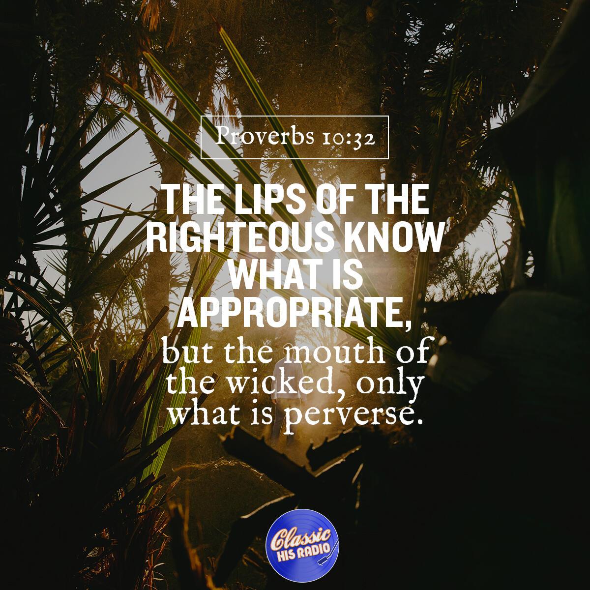 Proverbs 10:32 - Verse of the Day